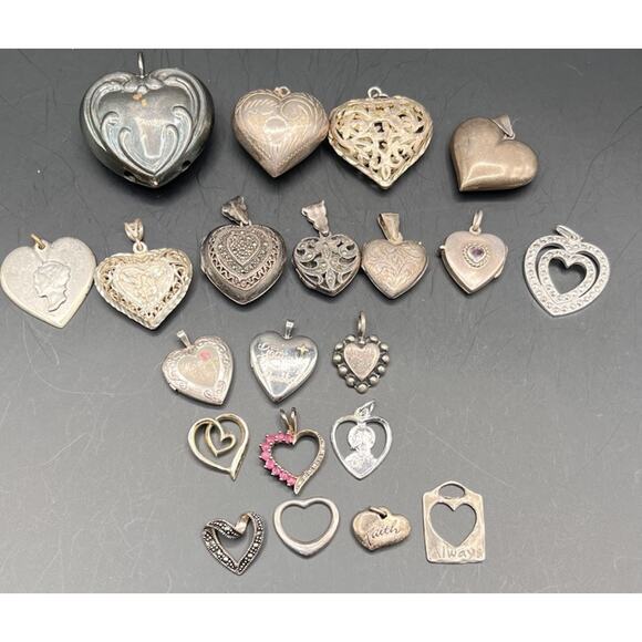 Sterling Silver 925 Pendants Heart Shape Locket Mexico China Other Craft AS IS